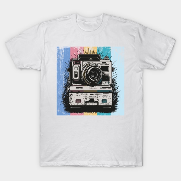 Vintage Camera Art Design T-Shirt by Casually Fashion Store